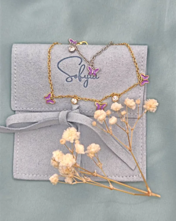 Bracciale con Farfalle Lilla - immagine 4