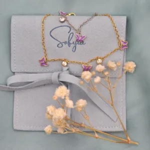 Bracciale con Farfalle Lilla