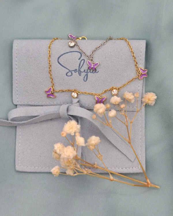 Bracciale con Farfalle Lilla