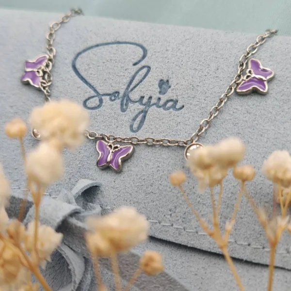 Bracciale con Farfalle Lilla - immagine 3
