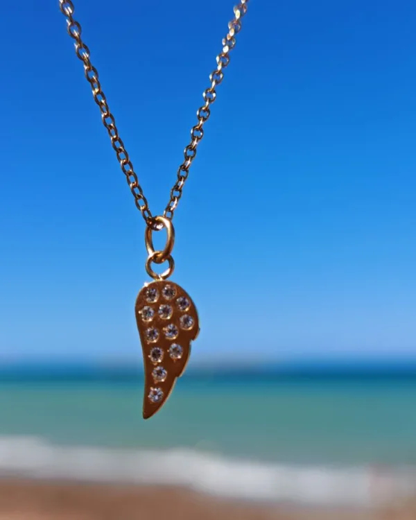 Collana Ala Dorata con Cristalli - immagine 4